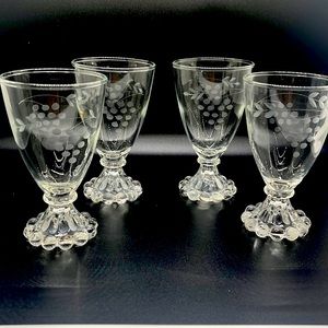 Hobnail Anchor Hocking Juice Glasses set of 4